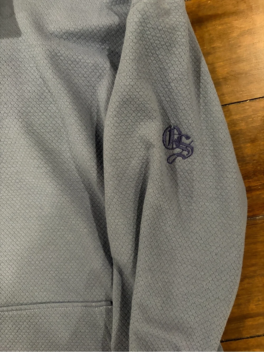 Greyson Slate Blue Hooded Performance Pullover Jacket